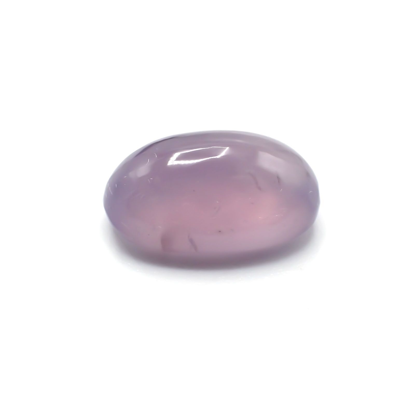 パープルカルセドニー(宝石名カルセドニー)インドネシア産 8.97ct 識別済[231124171]16.1x10.7mm前後