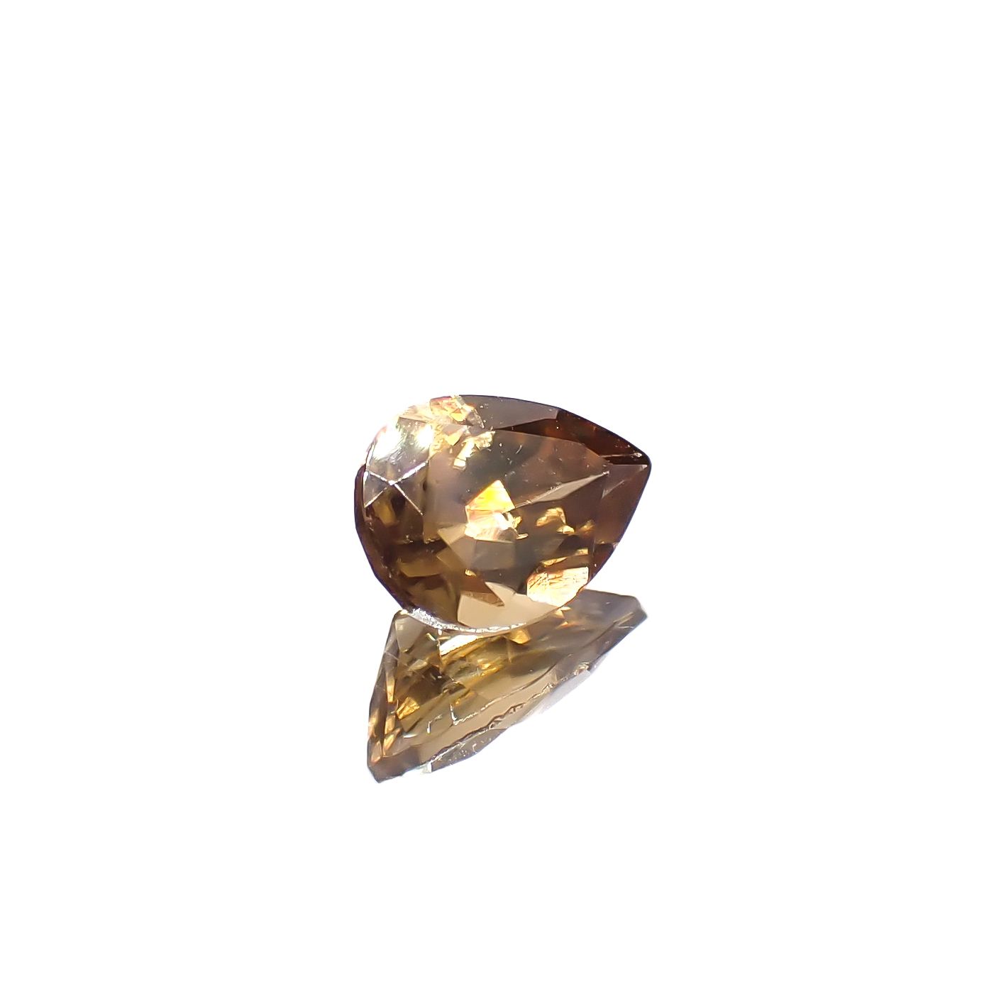 オレンジジルコン スリランカ/カンボジア産 1.13ct[240728527]7.5x5.1mm前後