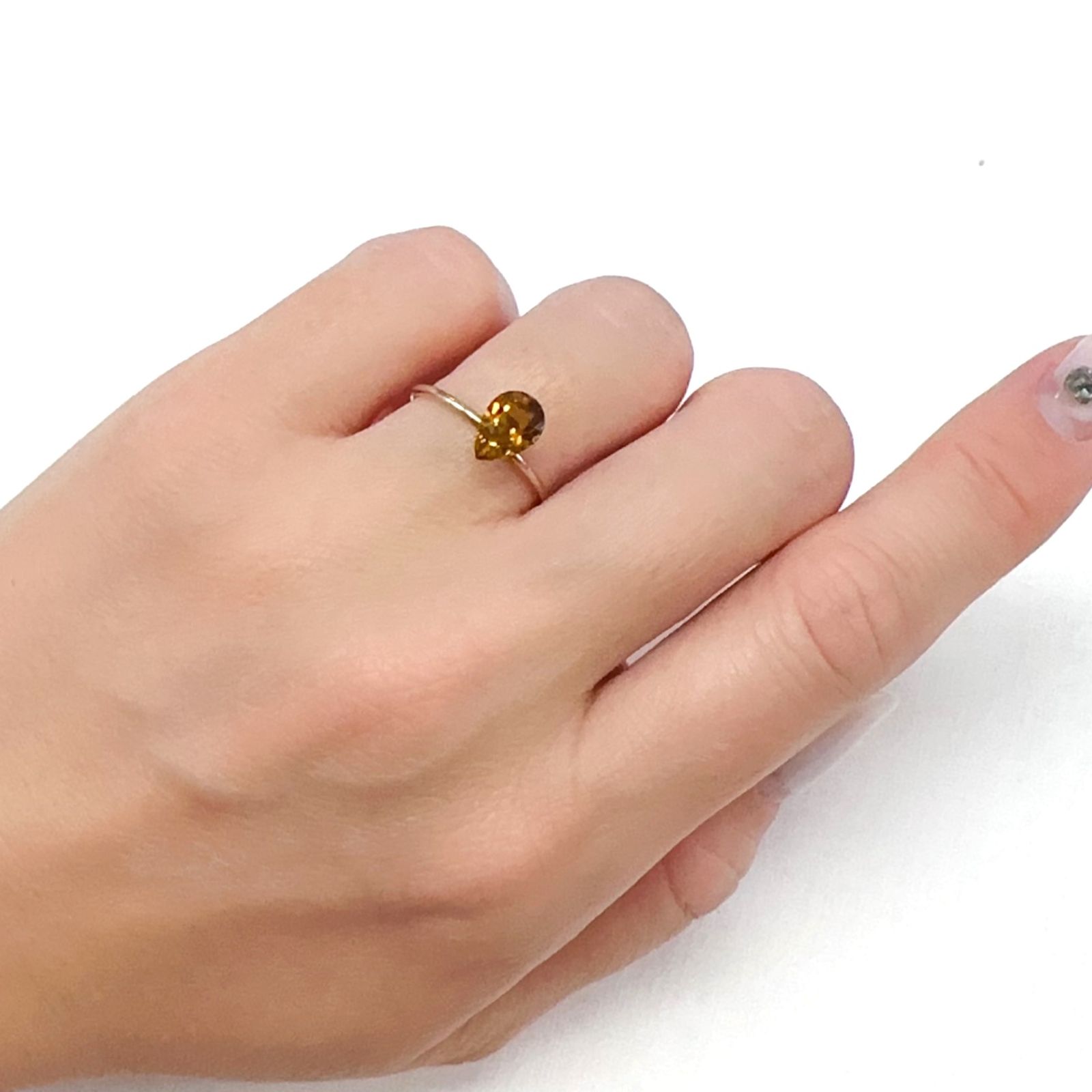 ゴールデントルマリン モザンビーク/コンゴ産 1.12ct[231225198]8.3x5.7mm前後