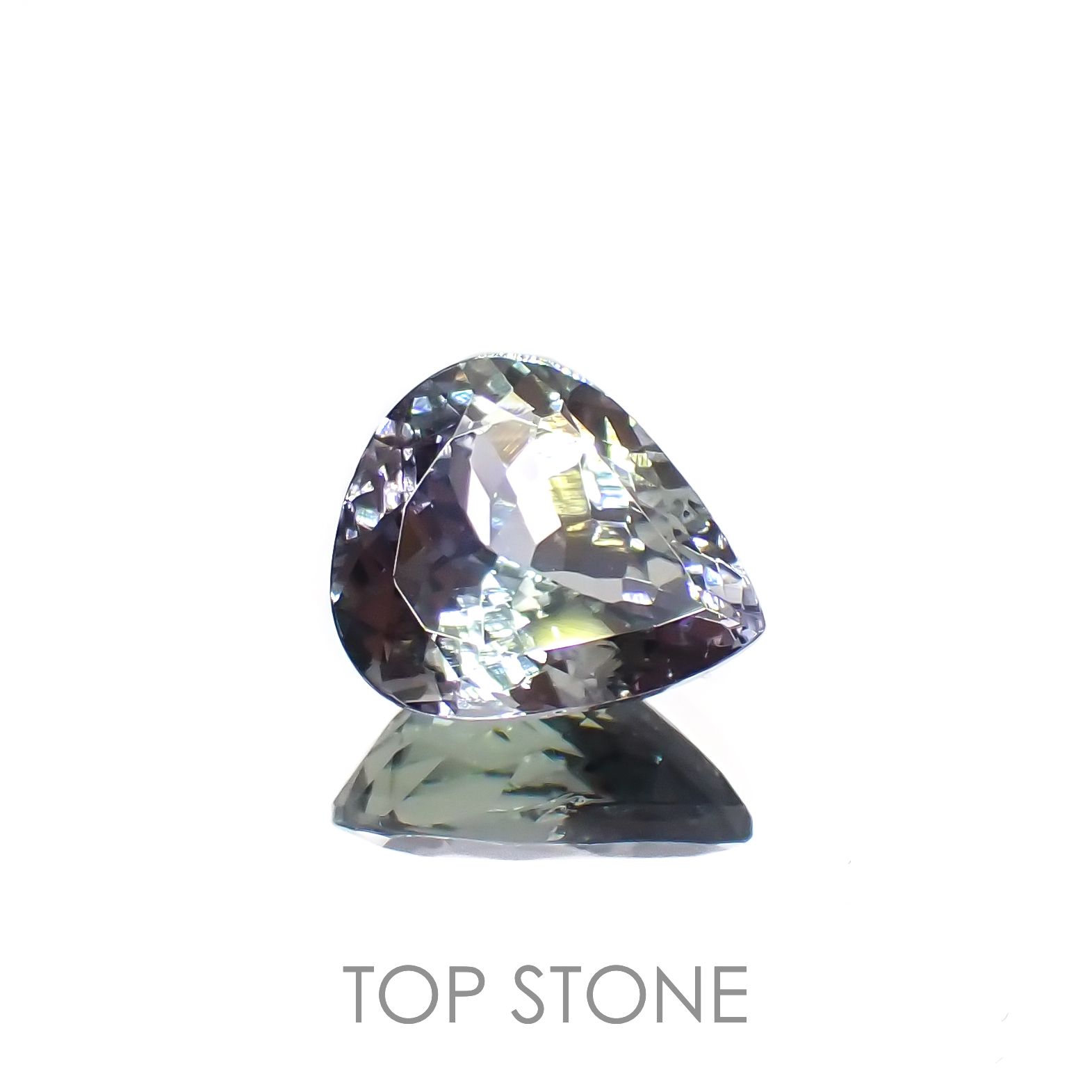 バイカラータンザナイト(宝石名ゾイサイト)タンザニア産 2.32ct 識別済[221119006]9.4x8.2mm前後