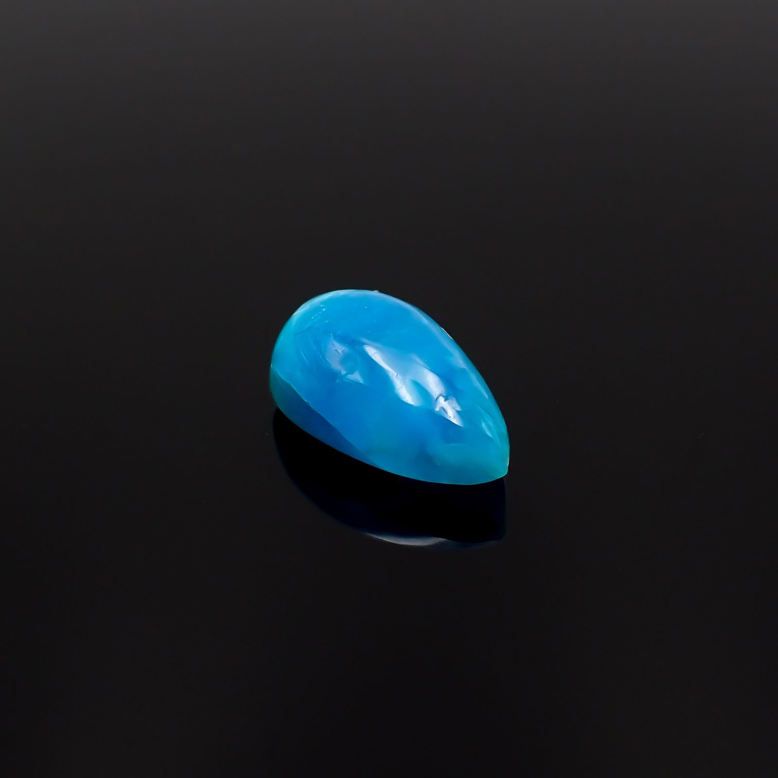 ヘミモルファイト(宝石名ヘミモルファイト)コンゴ産 6.374ct ソ付(彩珠)[231023781]14.3x8.4mm前後