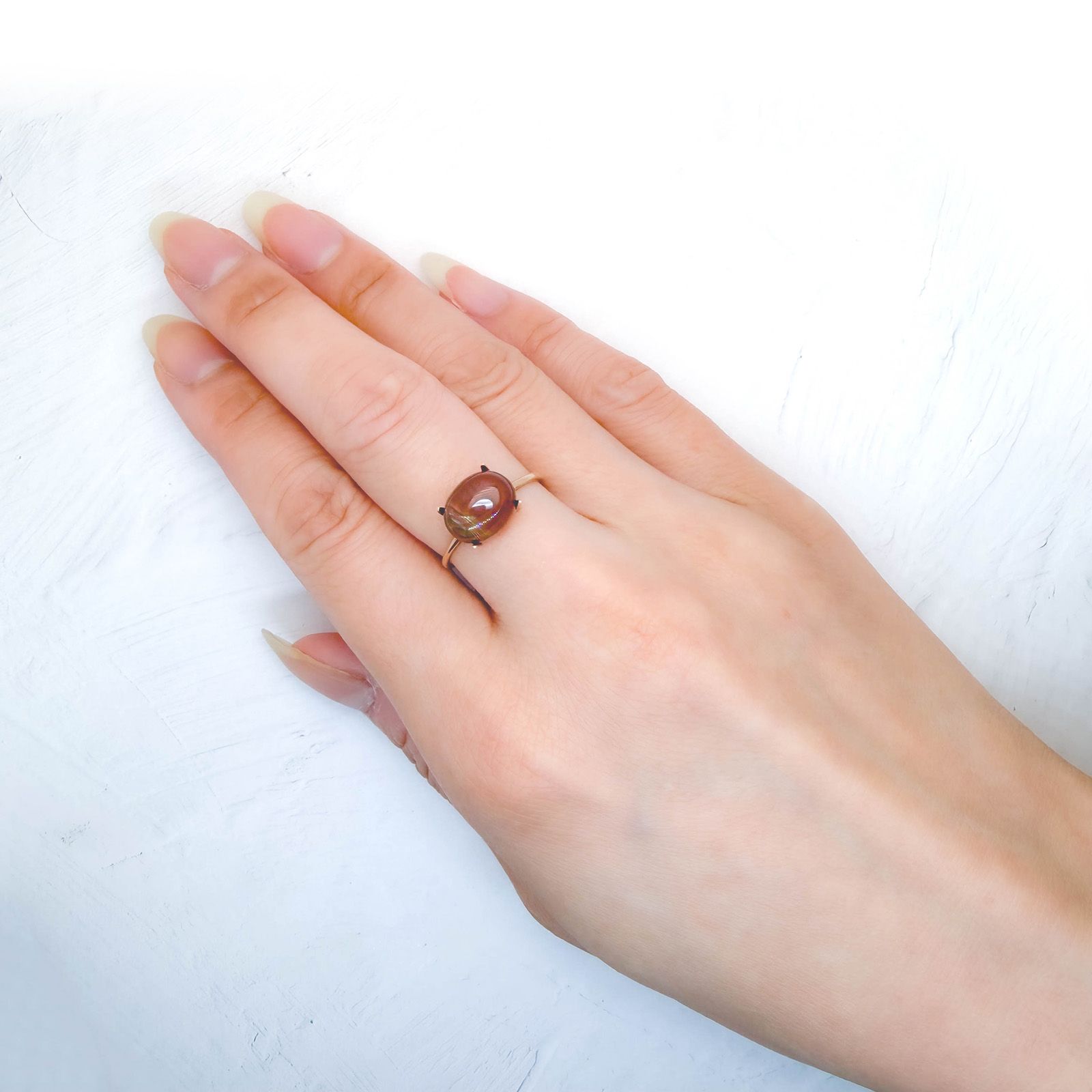 バイカラーアンデシン(宝石名アンデシン/ラブラドライト) チベット産 識別済 3.41ct / 10.1x8.1mm前後 [260813547]