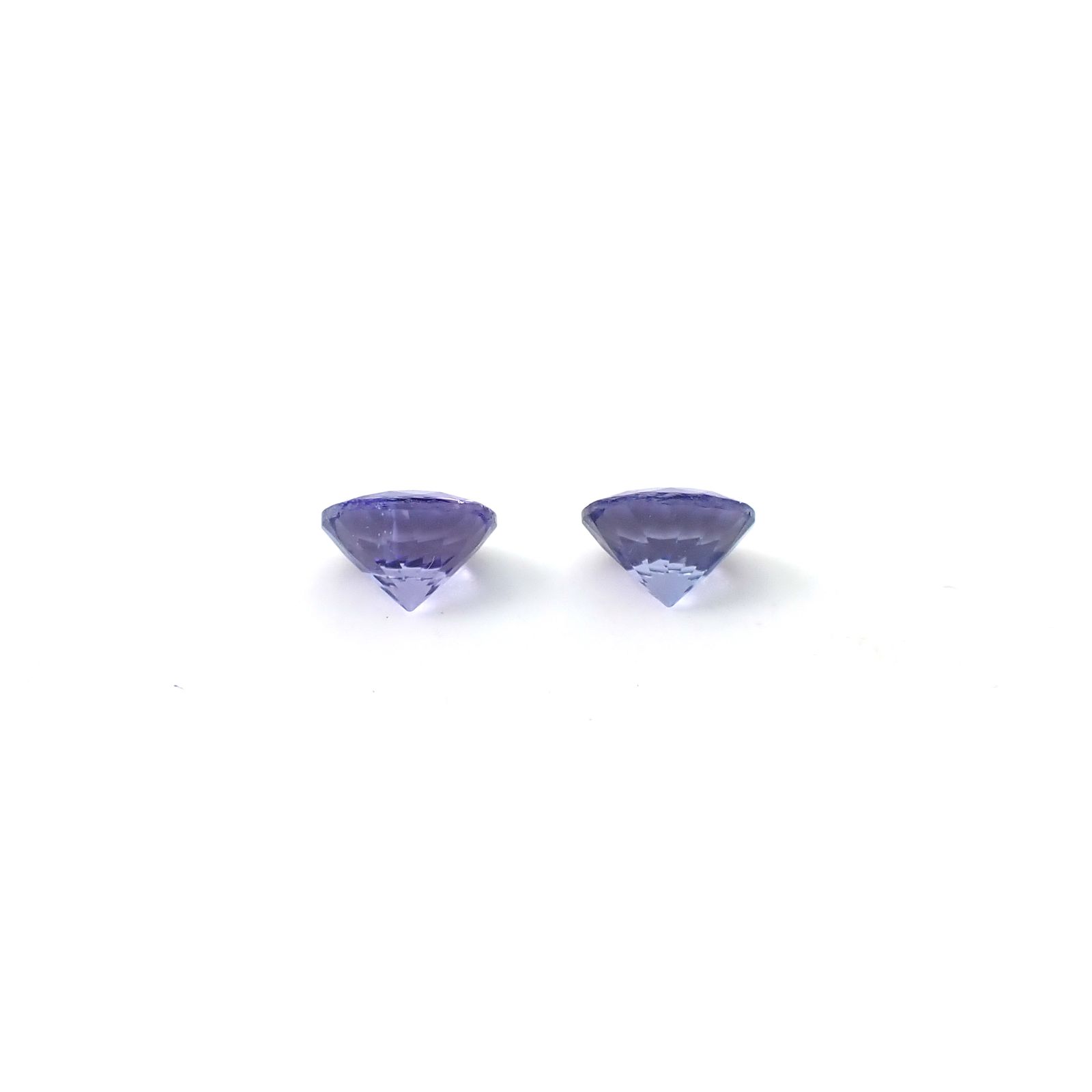 ◇ペアセット◇タンザナイト(宝石名タンザナイト)タンザニア産 識別済 1.03ct(2pcs合計) / 5.0-5.1x5.0-5.1mm前後 [251231480]