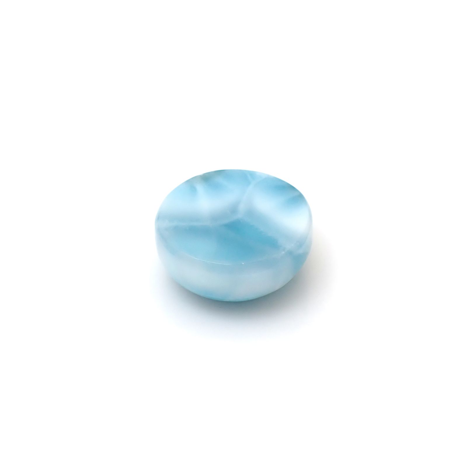 【ドミニカ共和国産】ラリマー（9㎜） ラリマー ドミニカ共和国産 51.05ct [250630542]23.4x23.3mm前後