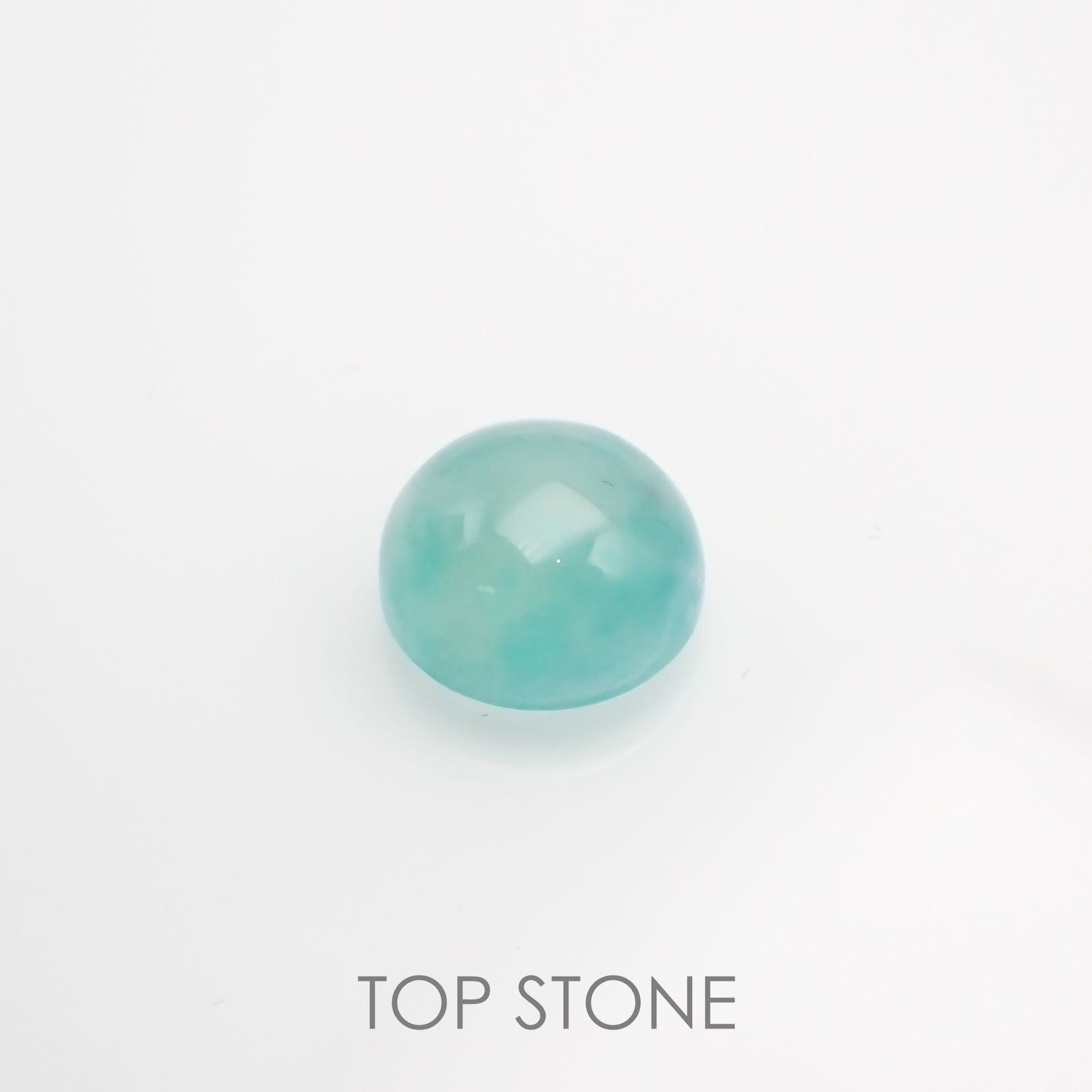 アクアプレーズ(宝石名ブルー グリーン・カルセドニー) 南アフリカ産 4.01ct 識別済[210912338]10×10mm前後
