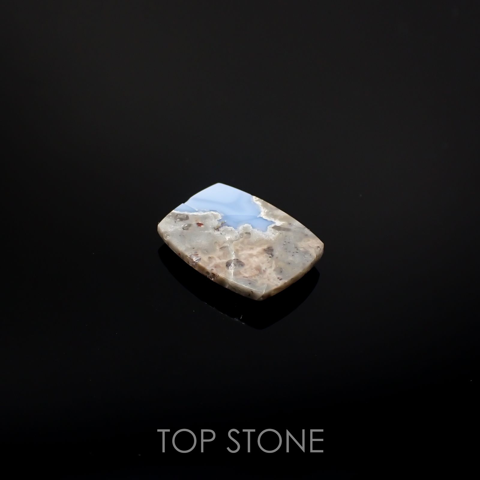 マトリックスブルーオパール アメリカ・オレゴン州産 3.92ct[220917813]14.7x11.1mm前後