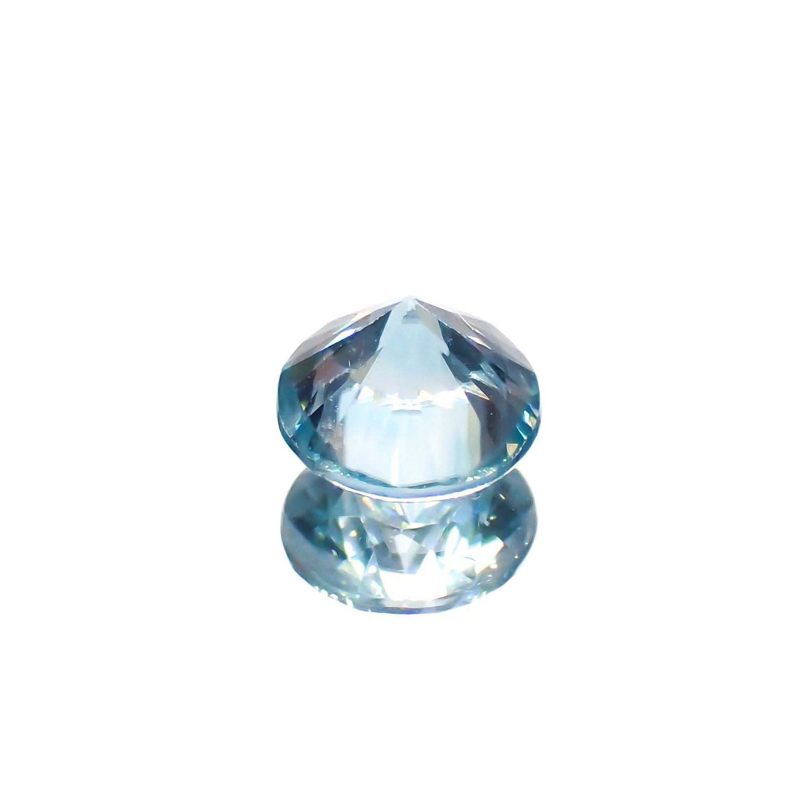 ブルージルコン カンボジア産 0.71ct / 4.9x4.9mm前後 [221018648]