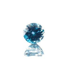 ブルージルコン(宝石名ブルー・ジルコン)カンボジア産 0.66ct 識別済[220716832]4.6x4.5mm前後
