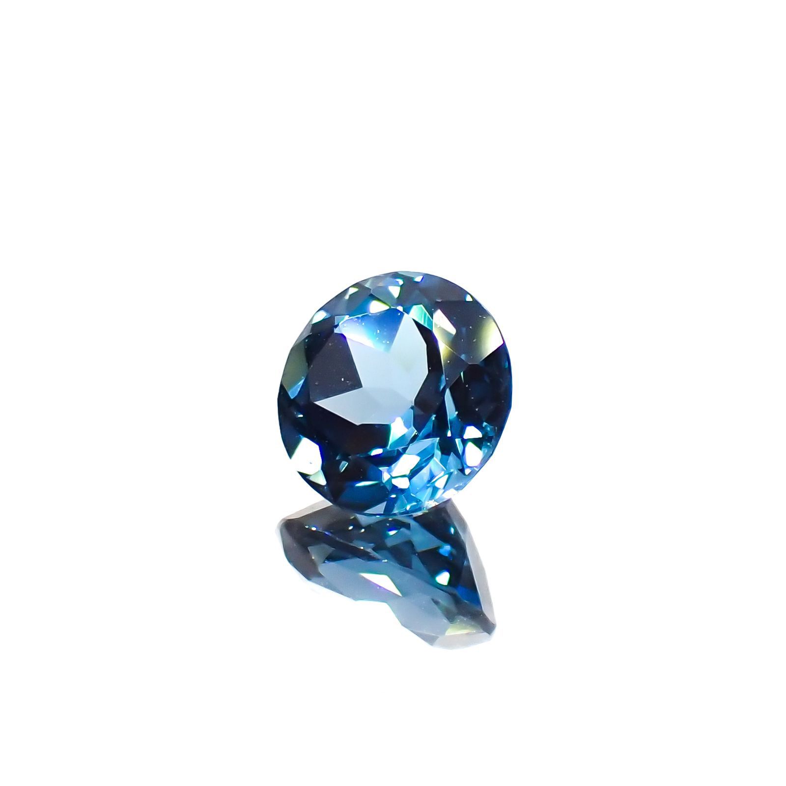 ロンドンブルートパーズ ブラジル産 1.61ct[221219302]7.1x7.1mm前後
