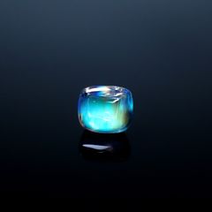◇バフトップカット◇レインボームーンストーン(宝石名ラブラドライト)マダガスカル産 識別済 0.60ct / 5x4.3mm前後 [250931038]