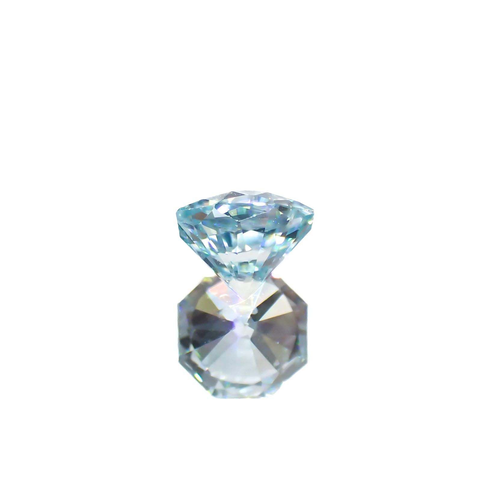 ◇オクタゴンカット◇アイスブルージルコン(宝石名ジルコン)カンボジア産 0.81ct 識別済[220716828]4.9x4.9mm前後