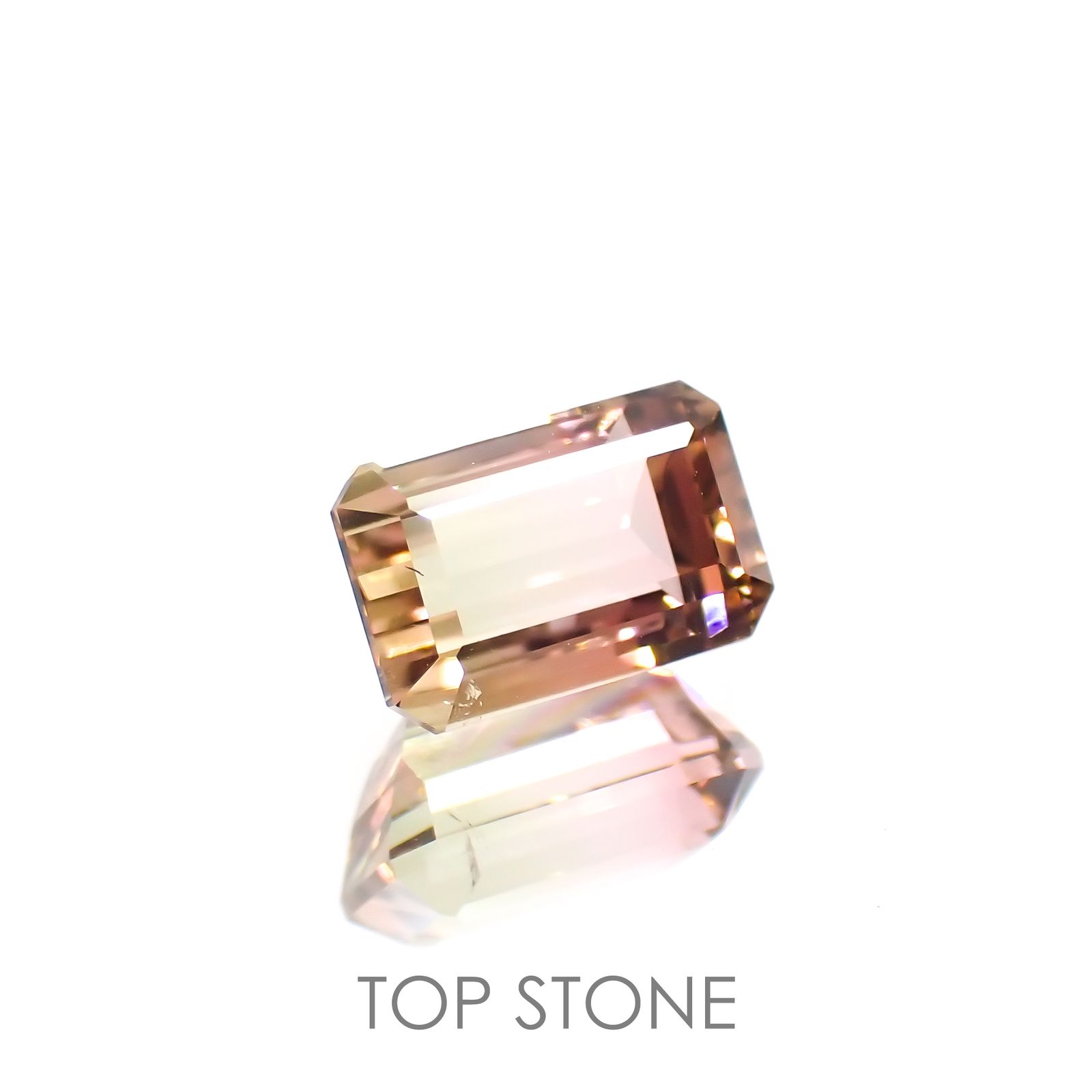 パーティカラートルマリン(宝石名パーティカラード・トルマリン) ブラジル産 1.494ct ソ付(彩珠)[20095661]7.8×5mm前後