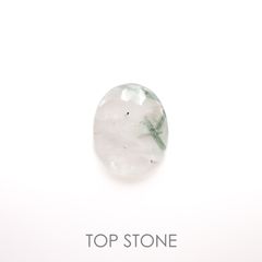 グリーントルマリンインクォーツ ブラジル・ミナスジェライス州産 10.78ct[221018313]18.6x15mm前後