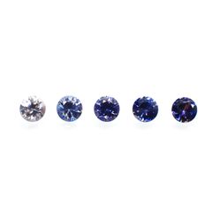ベニトアイト カラーグラデーション5個セット アメリカ・カリフォルニア州サンベニト産 0.24ct(5pcs合計)[220616636]2.2x2.2mm前後
