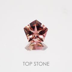 ◇ペンタゴンカット◇バイカラートルマリンSA(宝石名バイカラー・トルマリン) ブラジル/アフリカ産 0.39ct 識別済[21029144]5×5mm前後