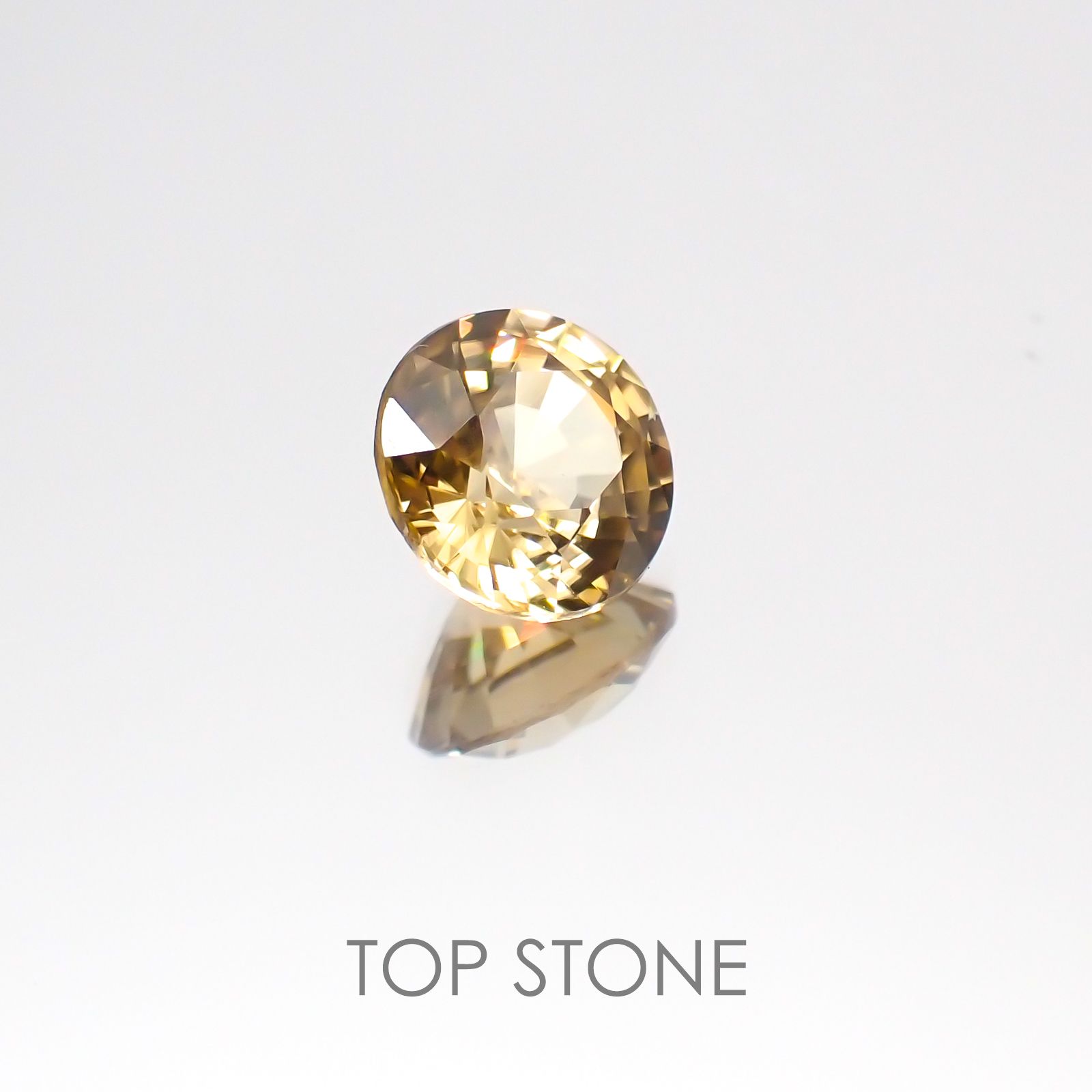 イエロージルコン(宝石名ジルコン) スリランカ/カンボジア産 1.21ct 識別済[20128067]6.1×6.1mm前後