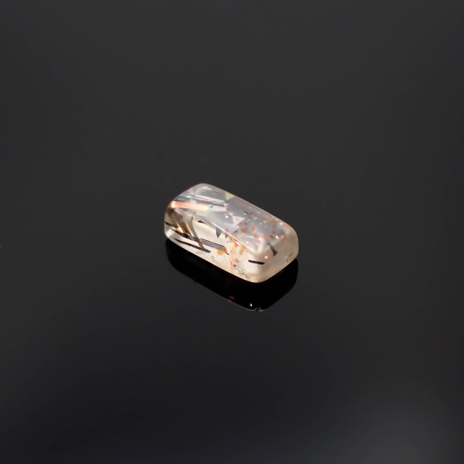 レインボーラティスサンストーン オーストラリア産 0.65ct[230321096]6.9x3.5mm前後