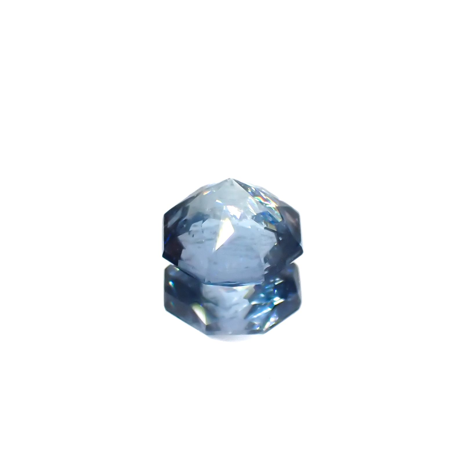 ◇オクタゴンカット◇アベンチュリンアクアマリン ブラジル・ミナスジェライス州産 0.79ct[240226005]5.9x5.9mm前後