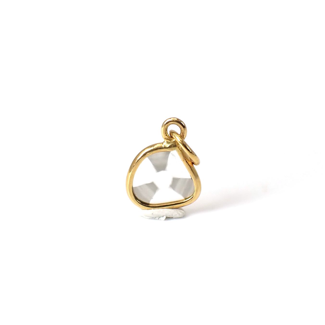 ◇K18仕様◇トラピッチェスライスダイヤモンド ペンダントトップ/チャーム(※チェーン別売り) 0.99ct / 6.8x6.8mm前後 [250430227]