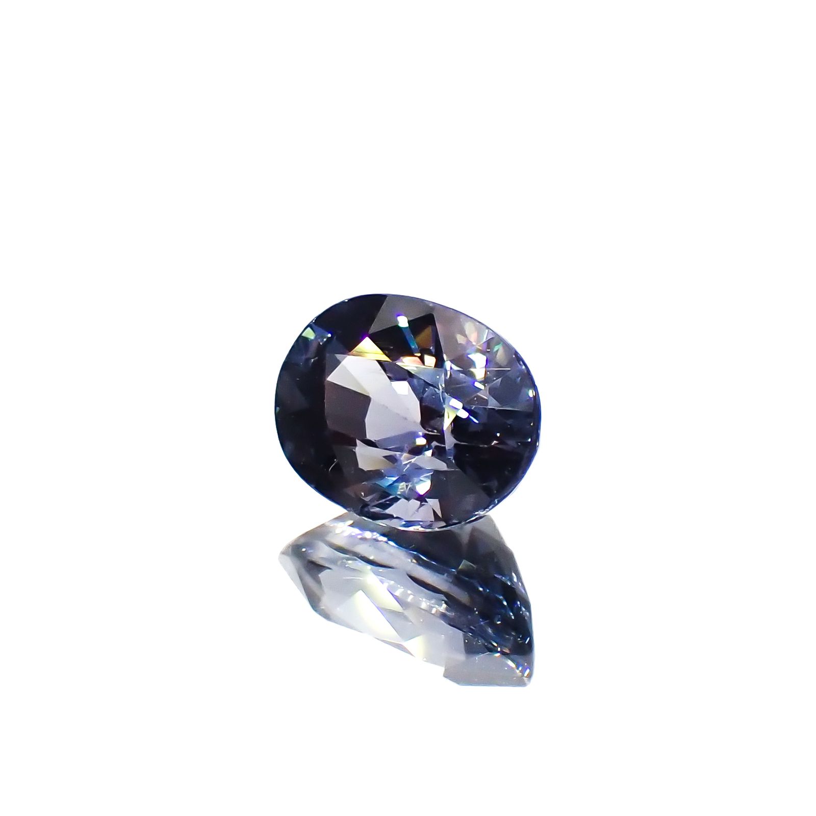 バイオレットスピネル(宝石名スピネル)ビルマ/マダガスカル産 1.45ct 識別済[230421740]7.5x5.6mm前後