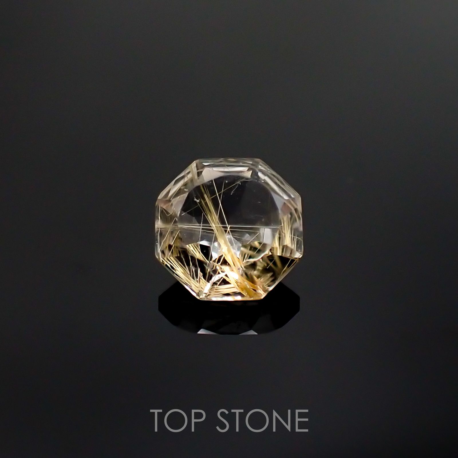 ◇オクタゴンカット◇ルチルクォーツSA ブラジル産 ルース 0.81ct[210511017]6×5.9mm前後