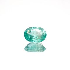 パライバトルマリン(宝石名トルマリン/別名パライバ・トルマリン)ブラジル・キントス鉱山産 0.505ct ソ付(宝貴協)[221018745]5.7x4.3mm前後