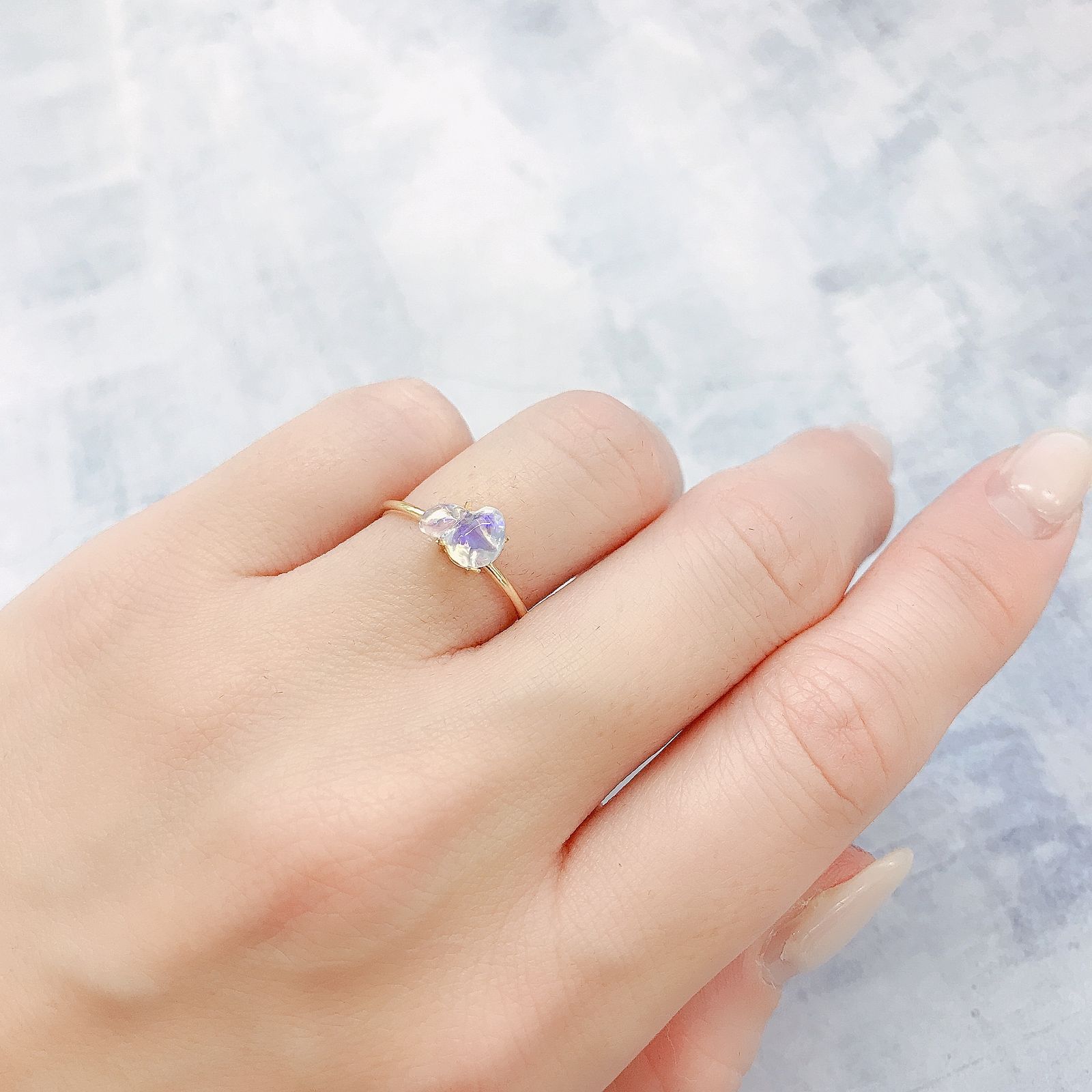 ウォーターオパール 原石 メキシコ産 0.78ct[220616373]7.8x5.9mm前後