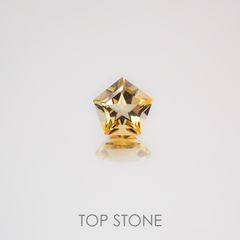 <ランダムセレクト1個販売> ◇ペンタゴンカット◇シトリンSA(宝石名シトリン) ブラジル産 0.38ct前後 識別済[210310171]5×5.1mm前後