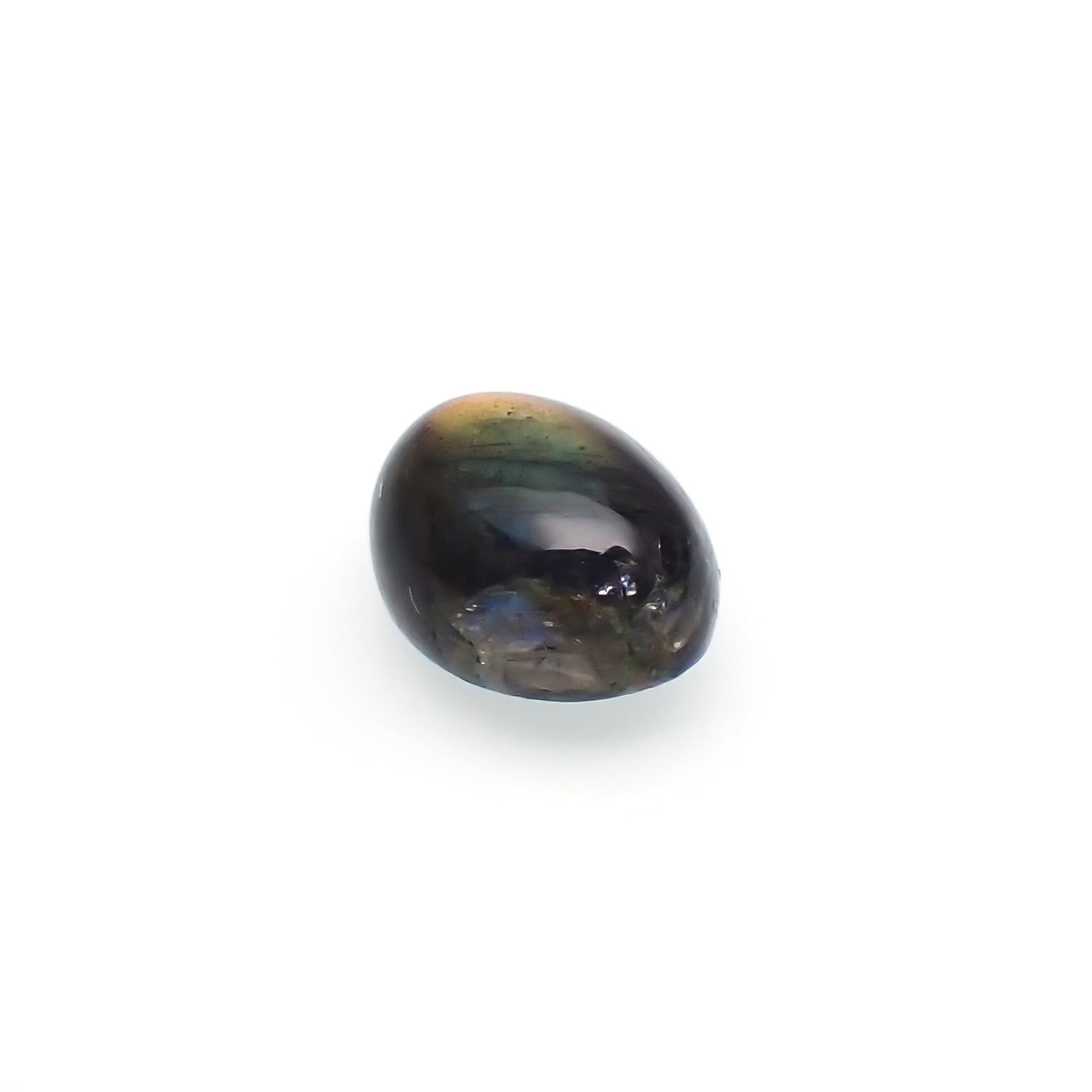 ゴールドシーンアンデシン(宝石名アンデシン)インド産 1.52ct 識別済[250918095]7.8x5.9mm前後
