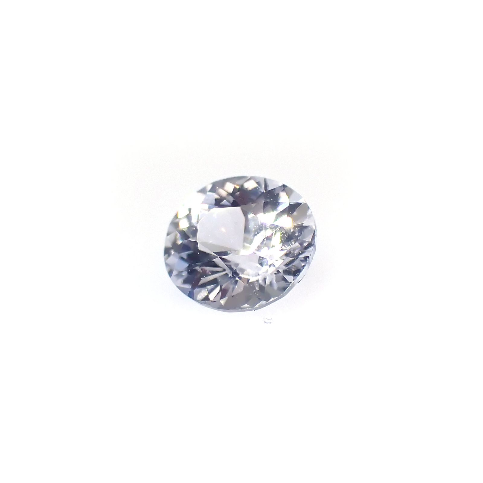アイスラベンダーサファイア(宝石名サファイア)スリランカ/マダガスカル産 0.66ct 識別済[240226283]5.4x4.9mm前後