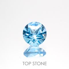 ◇特殊カット◇スイスブルートパーズ(宝石名ブルー・トパーズ) ブラジル産 1.06ct 識別済[211013016]6×6mm前後