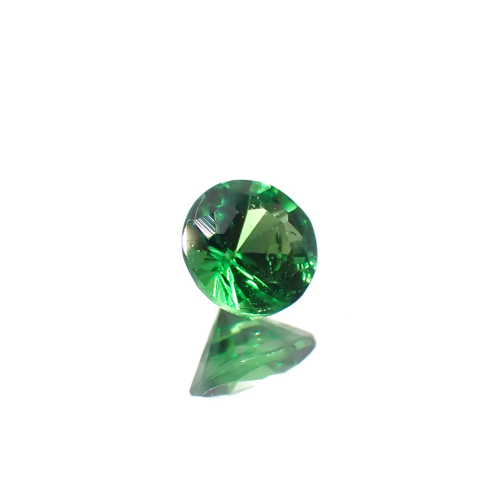 ツァボライト(宝石名グリーン グロッシュラー・ガーネット)タンザニア産 0.15ct 識別済[240226082]3.2x3.2mm前後