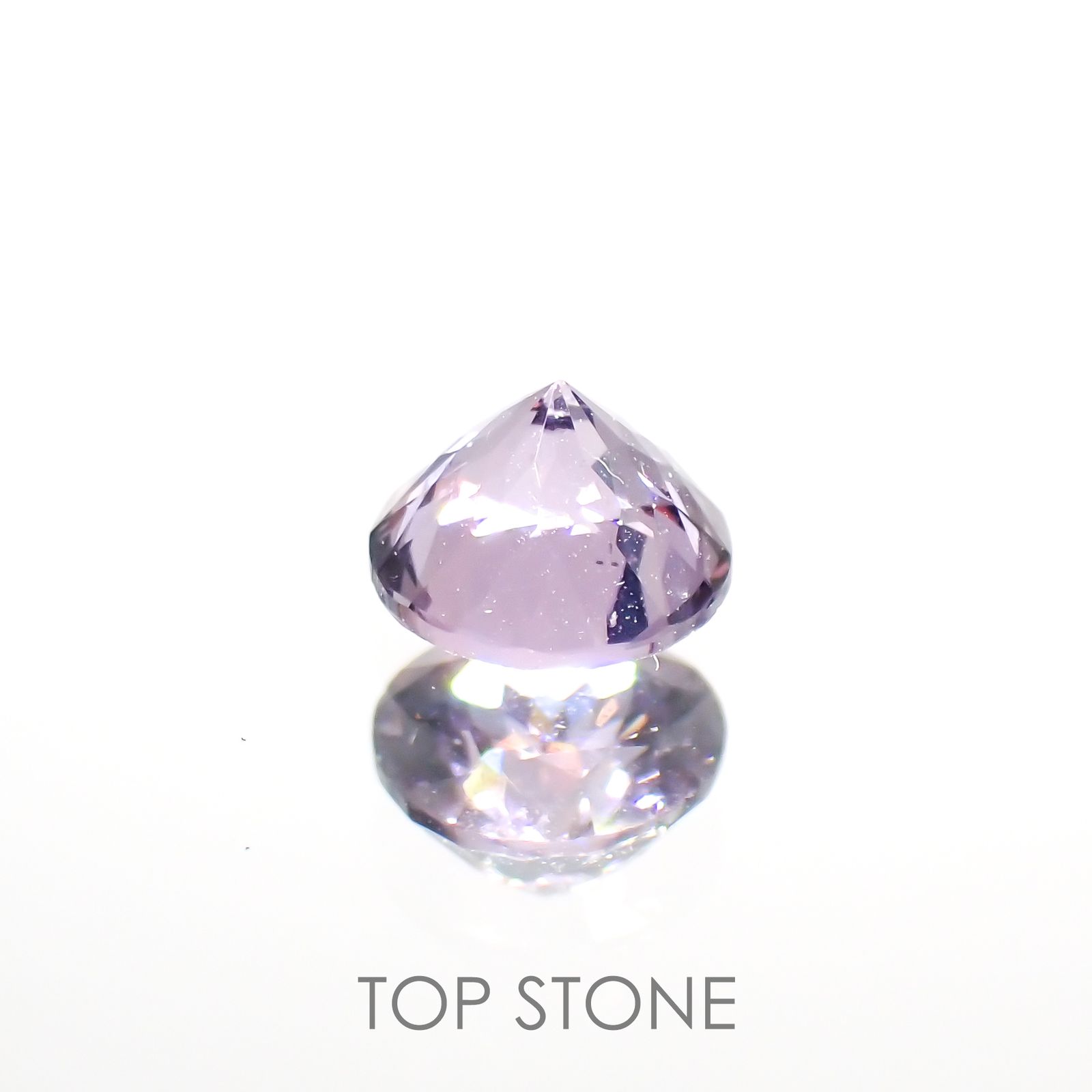 ラベンダーピンクスピネル(宝石名スピネル)ビルマ/マダガスカル産 0.45ct 識別済[220114548]4.5x4.5mm前後