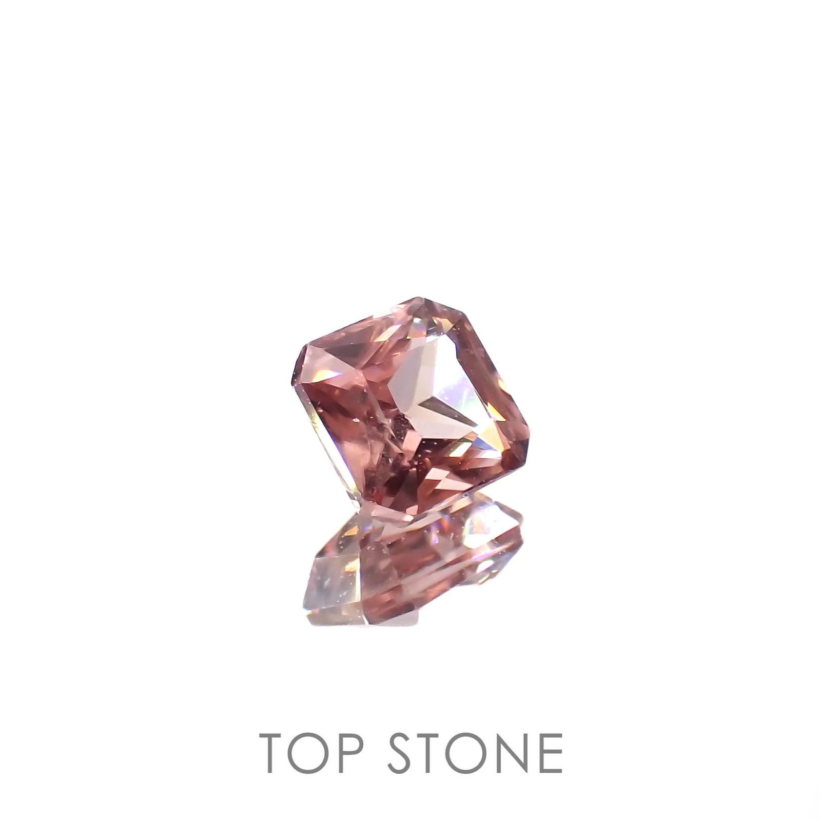 ピンクジルコン(宝石名ジルコン)スリランカ/カンボジア産 0.90ct 識別済[230320995]4.7x4.6mm前後