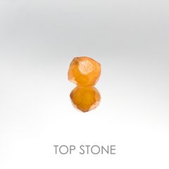 スペサルティンガーネット マンダリンオレンジカラー(宝石名ガーネット) タンザニア産 原石・結晶 4.09ct 識別済[20095400]8×7.8mm前後