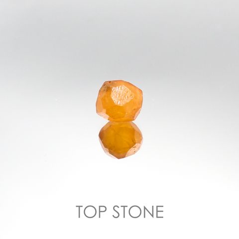 スペサルティンガーネット マンダリンオレンジカラー(宝石名ガーネット) タンザニア産 原石・結晶 4.09ct 識別済[20095400]8×7.8mm前後