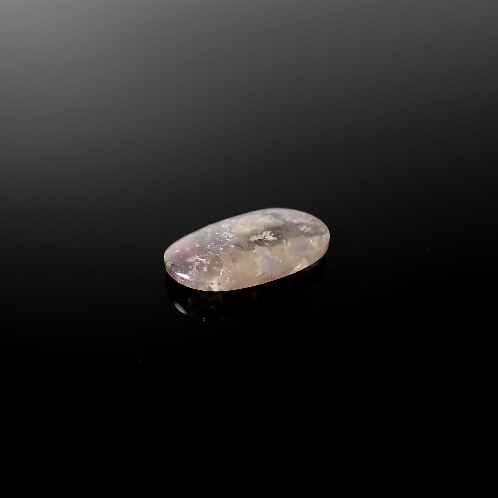 ウォーターメロントルマリンインクォーツ ブラジル産 13.66ct[240427189]24.5x14.5mm前後