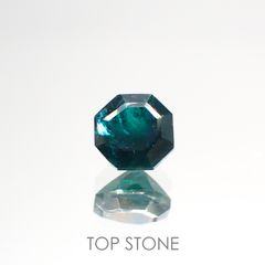 ◇オクタゴンカット◇グランディディエライト(宝石名グランディディエライト) マダガスカル産 0.57ct 識別済[210813064]5×5mm前後