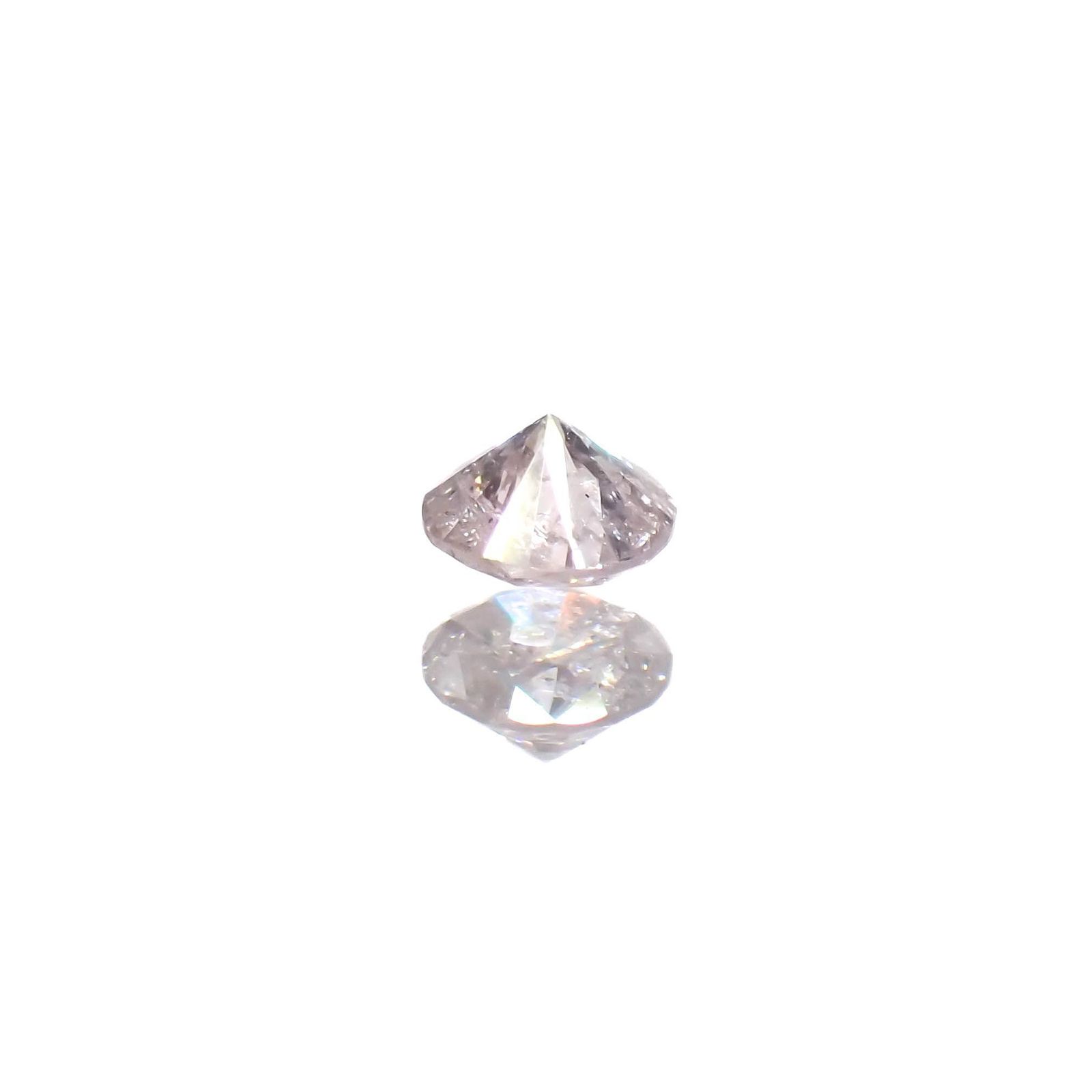 ピンクダイヤモンド(宝石名ダイアモンド I-2/VERY LIGHT BROWNISH PINK) 0.066ct ソ付(CGL)[230120139]2.52x2.57mm前後