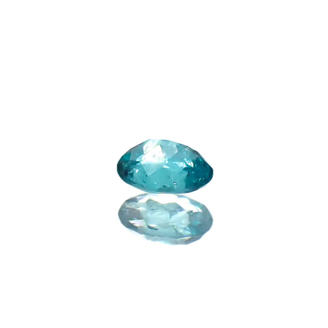 パライバトルマリン(宝石名トルマリン/別名パライバ・トルマリン)ブラジル・パライバ州バターリャ鉱山産 0.059ct 識別済[250730743]2.9x2.2mm前後