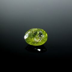 イリデッセンスクロムトルマリン(宝石名トルマリン)ケニア産 識別済 4.25ct / 11.9x9.9mm前後 [250931154]