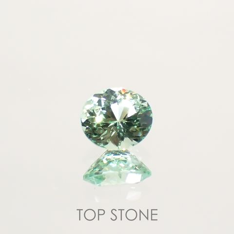 ミントガーネット(宝石名グリーン グロッシュラー・ガーネット) タンザニア産 0.53ct 識別済[210711922]5.1×4.6mm前後