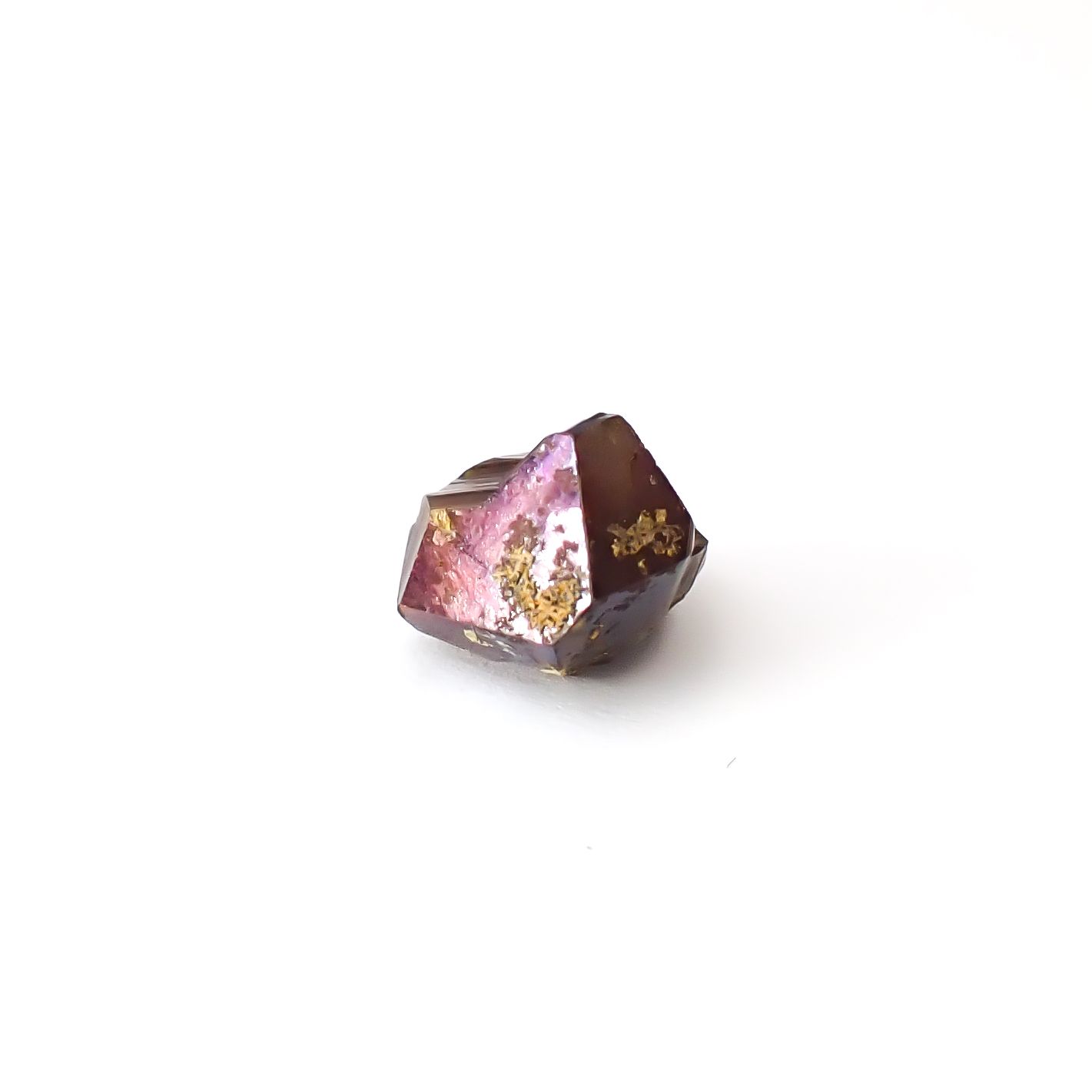 レインボーガーネット原石2個セット 日本・奈良県産 15.61ct(2pcs合計) / 10.4-12.4x9.1-11.1mm前後 [260432077]