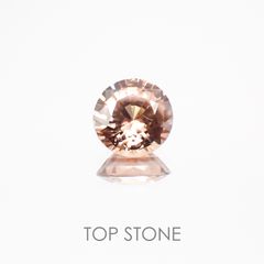 オレンジジルコン(宝石名ジルコン) スリランカ/カンボジア産 1.07ct 識別済[20128046]6.1×6.1mm前後