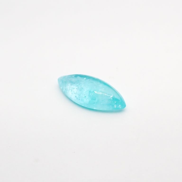 パライバトルマリン(宝石名トルマリン/別名パライバ・トルマリン) ブラジル・キントス鉱山産 0.605ct ソ付(宝貴協)[210711752]8.9×4.1mm前後