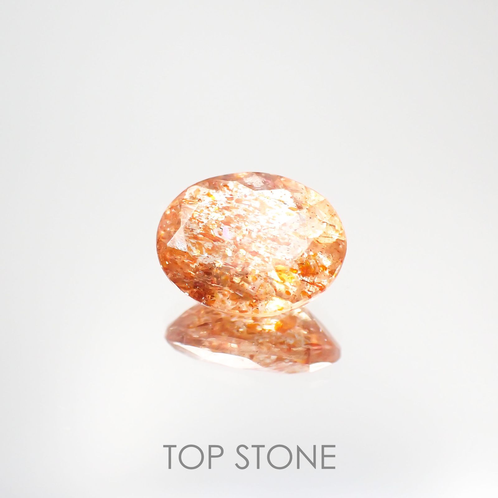 イリュージョンサンストーン インド産 1.62ct[221219257]9.1x7.1mm前後