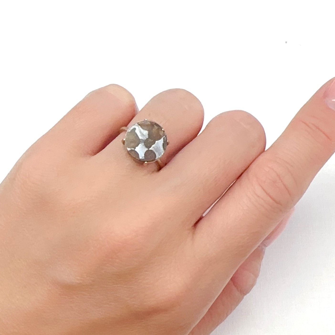 パラサイト隕石Sericho トリプレット 発見地:ケニア 3.70ct[240125721]11.9x11.9mm前後