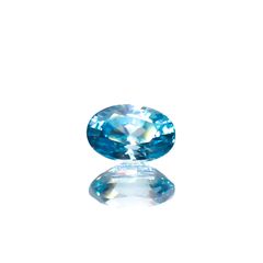 ブルージルコン(宝石名ジルコン)カンボジア産 0.86ct 識別済[230823037]6.1x4mm前後