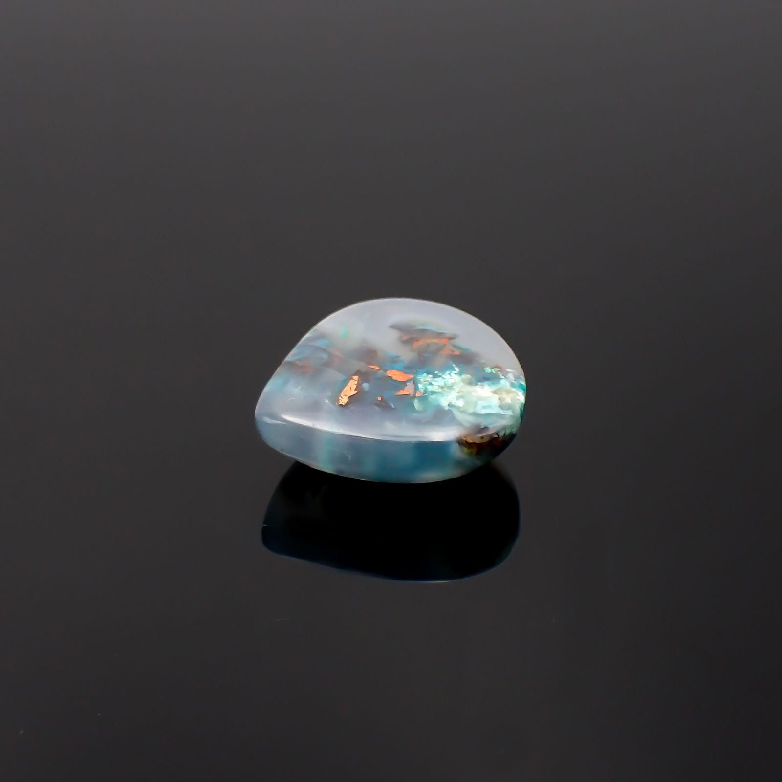 コッパークリソコラインカルセドニー インドネシア産 25.53ct[230722635]21.2x20.5mm前後