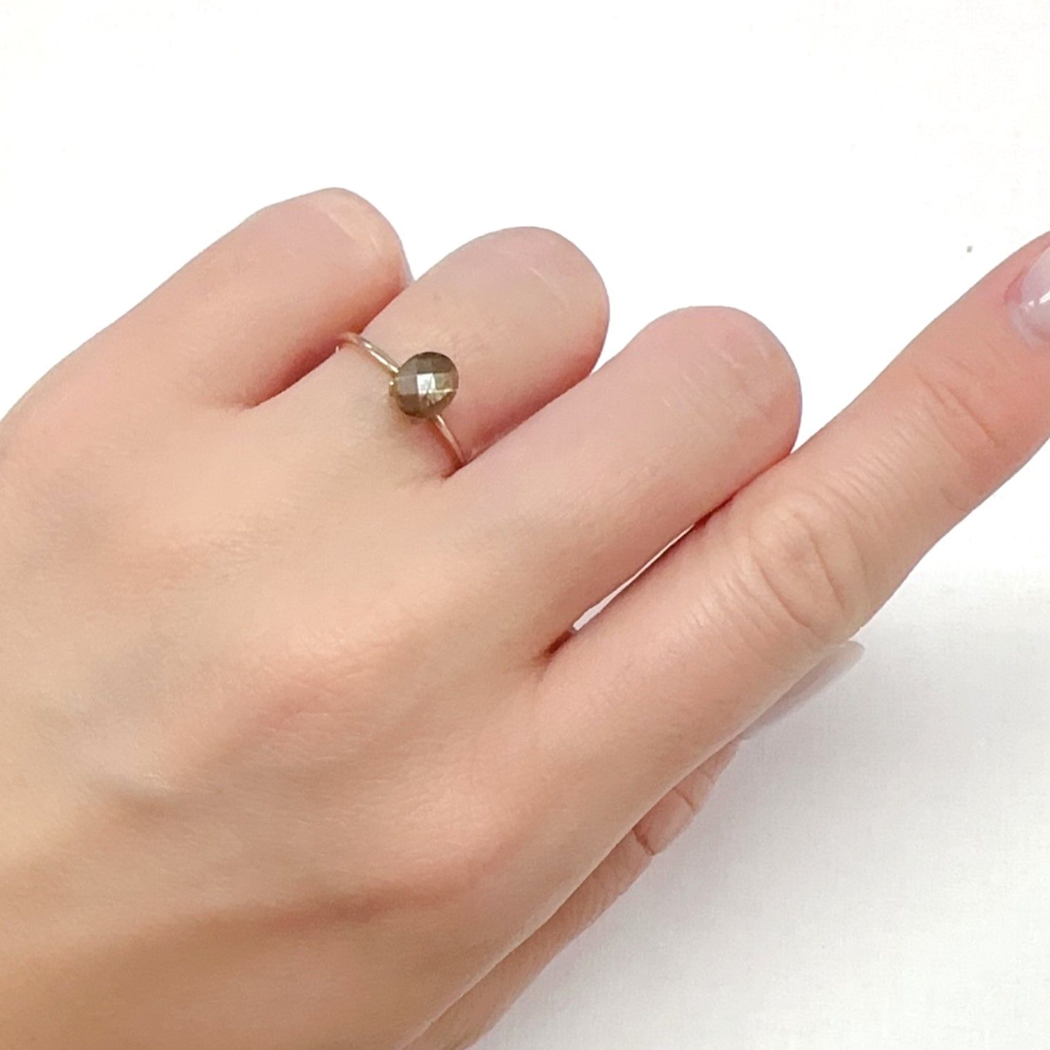◇チェッカーカット◇レインボーガーネット 日本・奈良県産 1.07ct[240125540]6.4x5.3mm前後